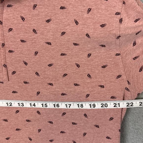 Linksoul Tempus Fugit Men's Pink Feather Printed Golf Polo Shirt Size Large - Picture 3 of 8